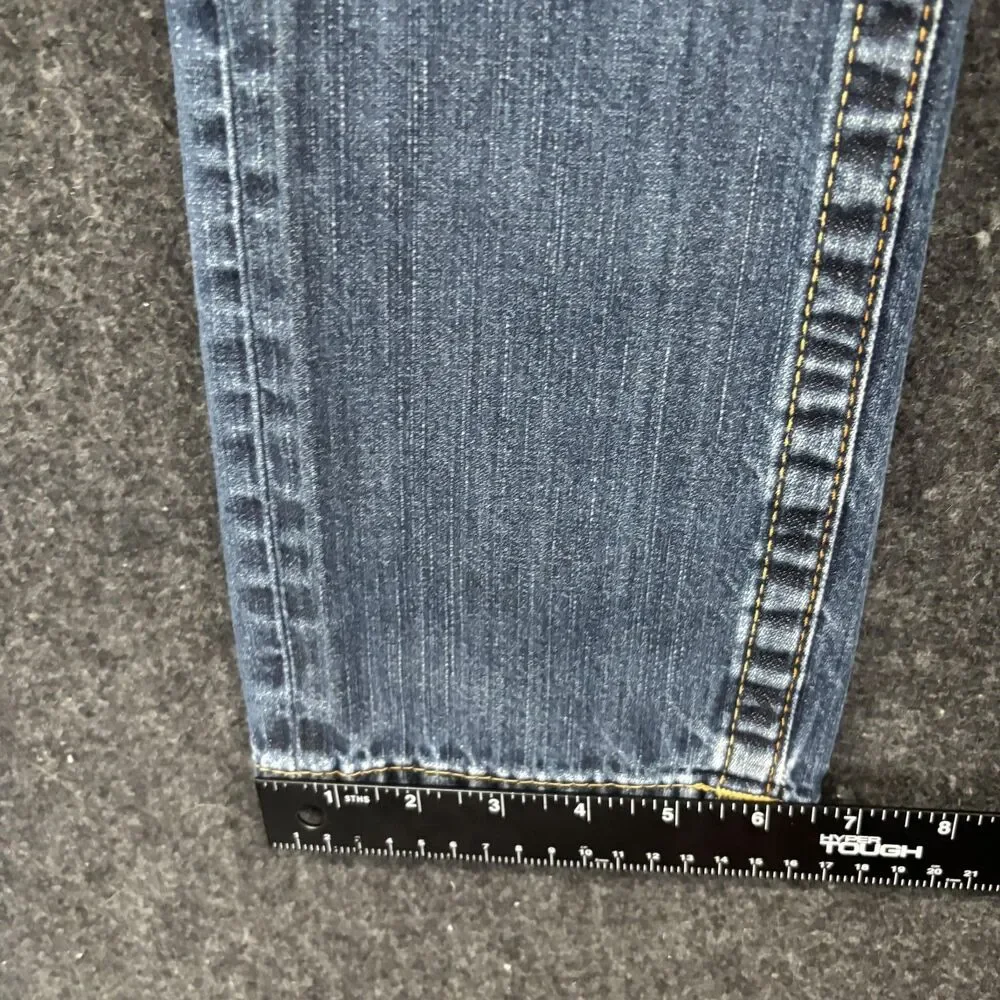 True Religion Lost Lagoon Jeans Mens 29 Blue Slim Flap Medium Wash Pockets